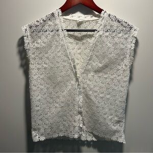 Club Monaco white lace vest